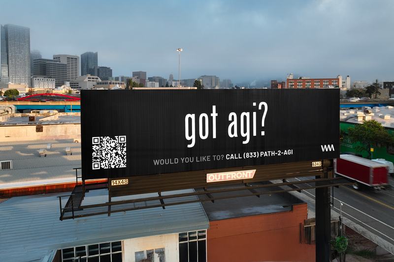 Billboard for Verses.ai above San Francisco