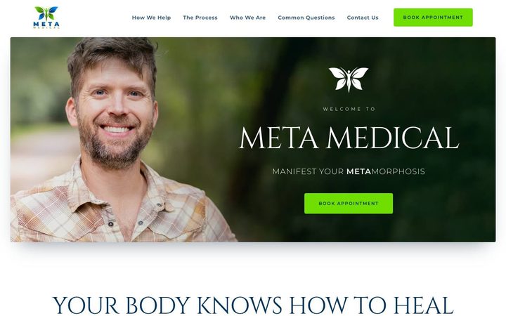 The META Medical website